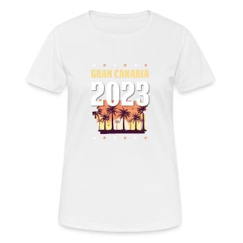 Grande Canarie 2023 (Garantie du prix le plus bas) - T-shirt respirant Femme - blanc - Devant - AI Model Female 172 dark (172cm)