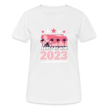 Lloret De Mar 2023 - Frauen T-Shirt atmungsaktiv - Weiß - Vorne - AI Model Female 172 dark (172cm)