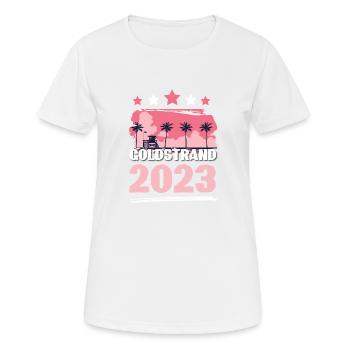 Sables d’or 2023 (Garantie du prix le plus bas) - T-shirt respirant Femme - blanc - Devant - AI Model Female 172 dark (172cm)