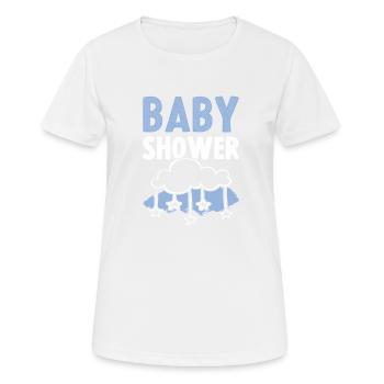 baby dusche - Frauen T-Shirt atmungsaktiv - Weiß - Vorne - AI Model Female 172 dark (172cm)