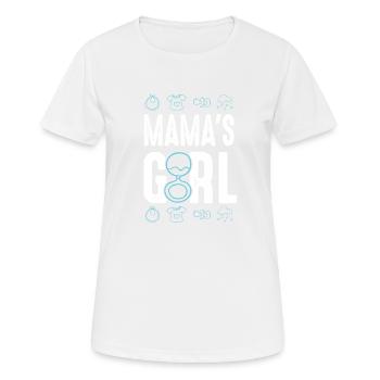 Bébé Mamas Fille - T-shirt respirant Femme - blanc - Devant - AI Model Female 172 dark (172cm)