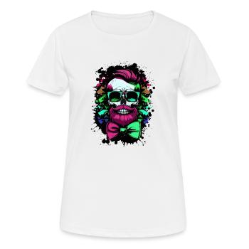 JGA Crew Skeleton Bachelor Bachelor Stag Party - Women's Breathable T-Shirt - white - Front - AI Model Female 172 dark (172cm)