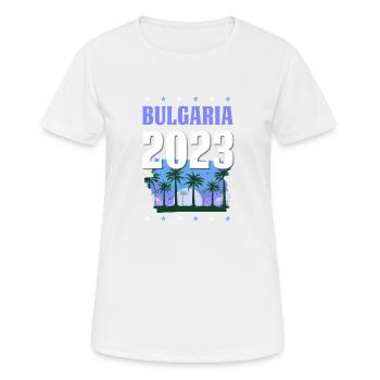 Bulgarien 2023 - Frauen T-Shirt atmungsaktiv - Weiß - Vorne - AI Model Female 172 dark (172cm)