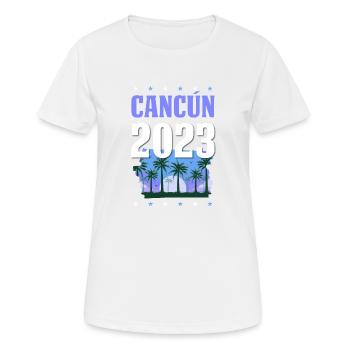 Cancun 2023 - Frauen T-Shirt atmungsaktiv - Weiß - Vorne - AI Model Female 172 dark (172cm)