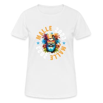 Malle 2023 Tourisme Roi Majorque - T-shirt respirant Femme - blanc - Devant - AI Model Female 172 dark (172cm)