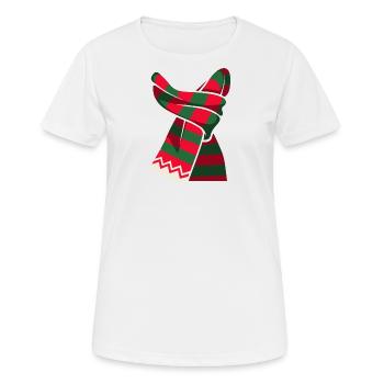 Christmas - Weihnachtsschal - Frauen T-Shirt atmungsaktiv - Weiß - Vorne - AI Model Female 172 dark (172cm)