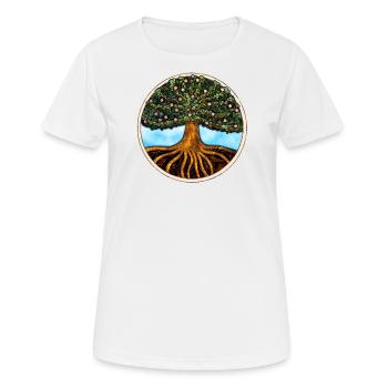 Baum des Lebens - Frauen T-Shirt atmungsaktiv - Weiß - Vorne - AI Model Female 172 dark (172cm)