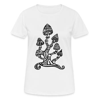 Magic mushrooms, wonderland, psychedelic, lsd - Women's Breathable T-Shirt - white - Front - AI Model Female 172 dark (172cm)