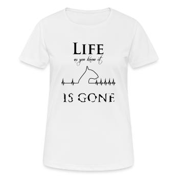 La vie comme vous le savez a disparu - T-shirt respirant Femme - blanc - Devant - AI Model Female 172 dark (172cm)