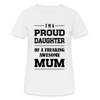Proud Daughter - Women's Breathable T-Shirt - white - Front - AI Model Female 172 dark (172cm)