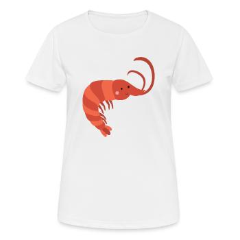 crevette - T-shirt respirant Femme - blanc - Devant - AI Model Female 172 dark (172cm)