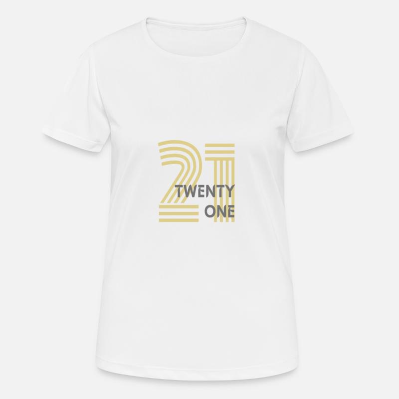 21 - Women's Breathable T-Shirt - white