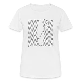 Stand Up Paddle SUP Board Surfing - Frauen T-Shirt atmungsaktiv - Weiß - Vorne - AI Model Female 172 dark (172cm)