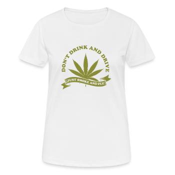 Herbe, marijuana, cadeau, fumer, illégal, plante - T-shirt respirant Femme - blanc - Devant - AI Model Female 172 dark (172cm)