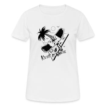 Skate skater - T-shirt respirant Femme - blanc - Devant - AI Model Female 172 dark (172cm)
