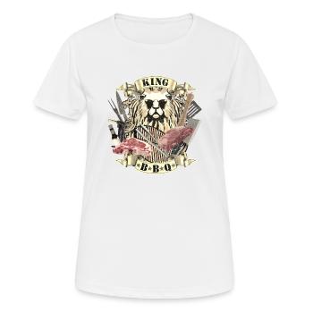 Le roi du barbecue - T-shirt respirant Femme - blanc - Devant - AI Model Female 172 dark (172cm)