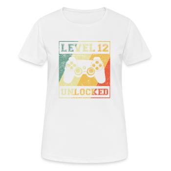 Level 12 Unlocked 12th Birthday - Women's Breathable T-Shirt - white - Front - AI Model Female 172 dark (172cm)