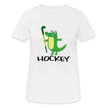 feldhockey hockey hockey hockey-croco - T-shirt respirant Femme - blanc - Devant - AI Model Female 172 dark (172cm)