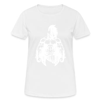 Muscles guerriers spartiates Sparte - T-shirt respirant Femme - blanc - Devant - AI Model Female 172 dark (172cm)