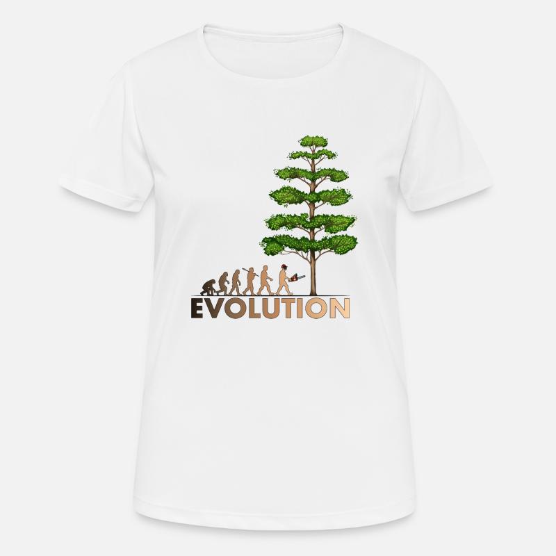Tronçonneuse Evolution Color Big Tree - T-shirt respirant Femme - blanc