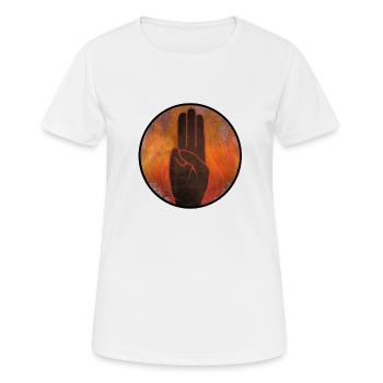 Hunger Games - T-shirt respirant Femme - blanc - Devant - AI Model Female 172 dark (172cm)