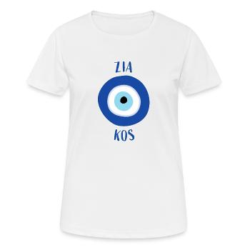 Nazar - Zia Kos - T-shirt respirant Femme - blanc - Devant - AI Model Female 172 dark (172cm)