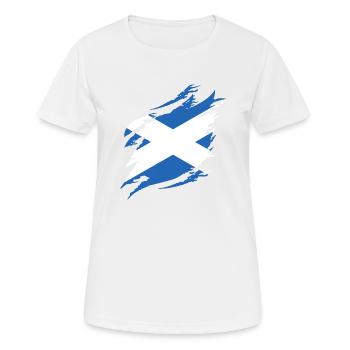 Drapeau écossais Drapeau écossais Alba GB Royaume-Uni - T-shirt respirant Femme - blanc - Devant - AI Model Female 172 dark (172cm)