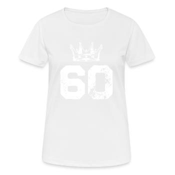 60 Number crown - Women's Breathable T-Shirt - white - Front - AI Model Female 172 dark (172cm)