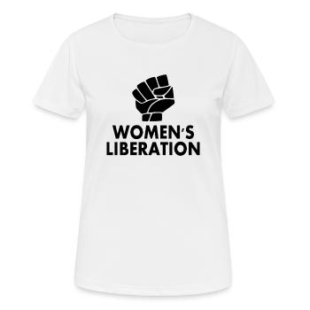 Womens liberation - Women's Breathable T-Shirt - white - Front - AI Model Female 172 dark (172cm)