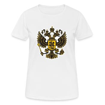 wappen-von-russland - Frauen T-Shirt atmungsaktiv - Weiß - Vorne - AI Model Female 172 dark (172cm)