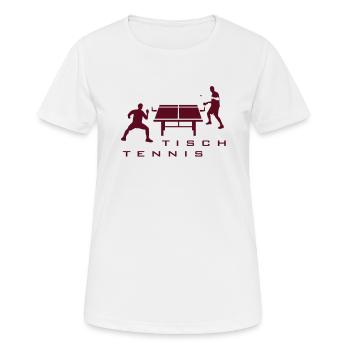 table_tennis_052012_h_1c - Women's Breathable T-Shirt - white - Front - AI Model Female 172 dark (172cm)