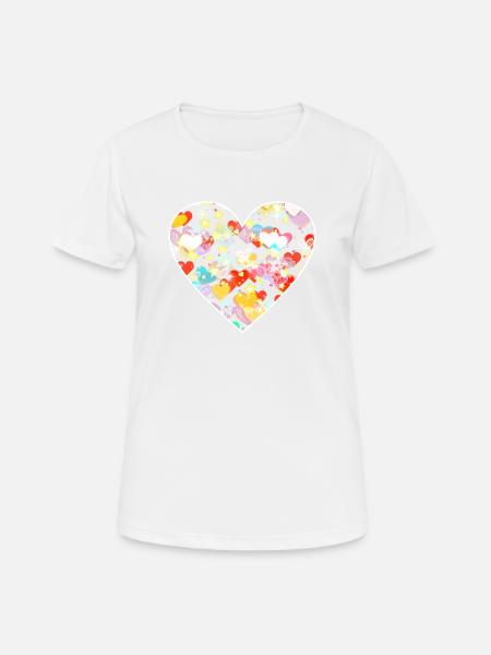 Heart heart heart - Women's Breathable T-Shirt - white