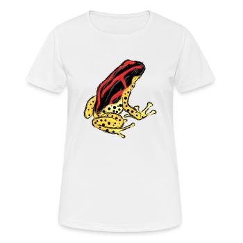 Grenouille d’alpinisme Grenouille venit poison PoisonDartFrog 7 - T-shirt respirant Femme - blanc - Devant - AI Model Female 172 dark (172cm)