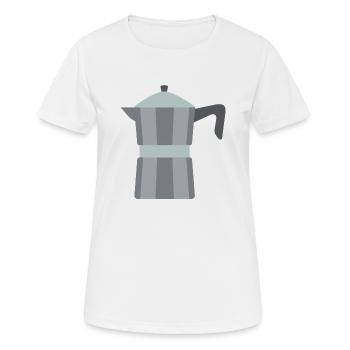 Coffee pot - Women's Breathable T-Shirt - white - Front - AI Model Female 172 dark (172cm)