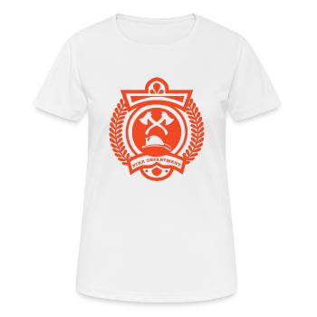 Feuerwehrmann - Frauen T-Shirt atmungsaktiv - Weiß - Vorne - AI Model Female 172 dark (172cm)