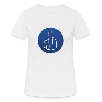 fuck you, fuck off, fck u, fuck - Frauen T-Shirt atmungsaktiv - Weiß - Vorne - AI Model Female 172 dark (172cm)