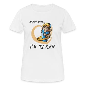 Engagiert Traurige Jungen I Genommen bin - Frauen T-Shirt atmungsaktiv - Weiß - Vorne - AI Model Female 172 dark (172cm)
