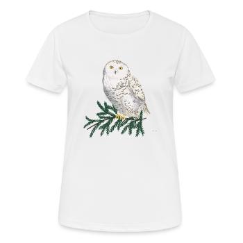 Harfang des neiges dans la forêt - T-shirt respirant Femme - blanc - Devant - AI Model Female 172 dark (172cm)