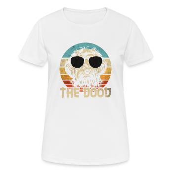 Goldendoodle Dog The Dood Cadeau rétro drôle - T-shirt respirant Femme - blanc - Devant - AI Model Female 172 dark (172cm)