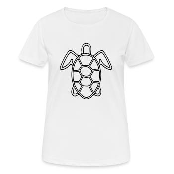 Vector Turtle - Women's Breathable T-Shirt - white - Front - AI Model Female 172 dark (172cm)
