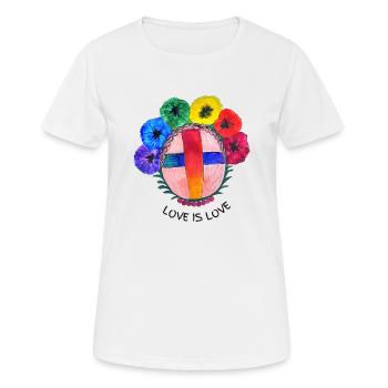 Motanka . Liebe ist Liebe. Ukrainische Puppe. - Frauen T-Shirt atmungsaktiv - Weiß - Vorne - AI Model Female 172 dark (172cm)