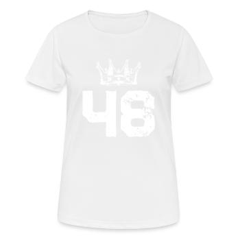 48 Zahl Krone - Frauen T-Shirt atmungsaktiv - Weiß - Vorne - AI Model Female 172 dark (172cm)