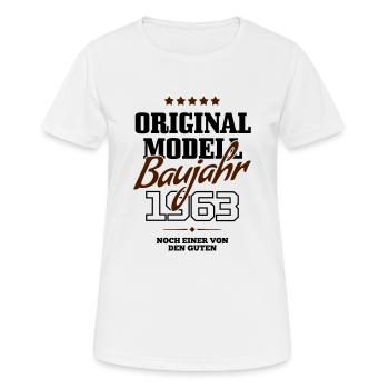 Baujahr 1963 - Frauen T-Shirt atmungsaktiv - Weiß - Vorne - AI Model Female 172 dark (172cm)