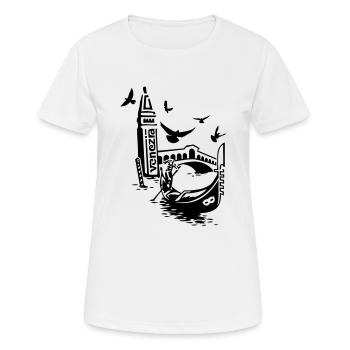 Venise - T-shirt respirant Femme - blanc - Devant - AI Model Female 172 dark (172cm)