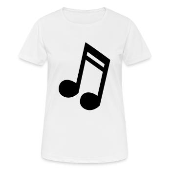 Score 16 notes de musique idée cadeau - T-shirt respirant Femme - blanc - Devant - AI Model Female 172 dark (172cm)