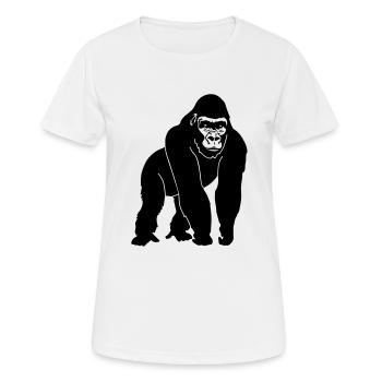 Gorilla Silhouette - Frauen T-Shirt atmungsaktiv - Weiß - Vorne - AI Model Female 172 dark (172cm)