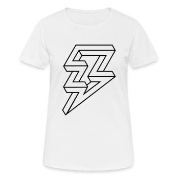 Boulon illusion lighning hippie de la foudre - T-shirt respirant Femme - blanc - Devant - AI Model Female 172 dark (172cm)