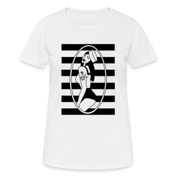 Vintage Pin-up Sailoress - Women's Breathable T-Shirt - white - Front - AI Model Female 172 dark (172cm)