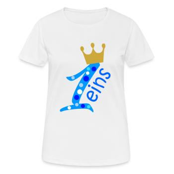 1st Birthday Blue for Boys Number 1 - Women's Breathable T-Shirt - white - Front - AI Model Female 172 dark (172cm)