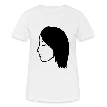 tête visage femme femme fille fille jolie s - T-shirt respirant Femme - blanc - Devant - AI Model Female 172 dark (172cm)